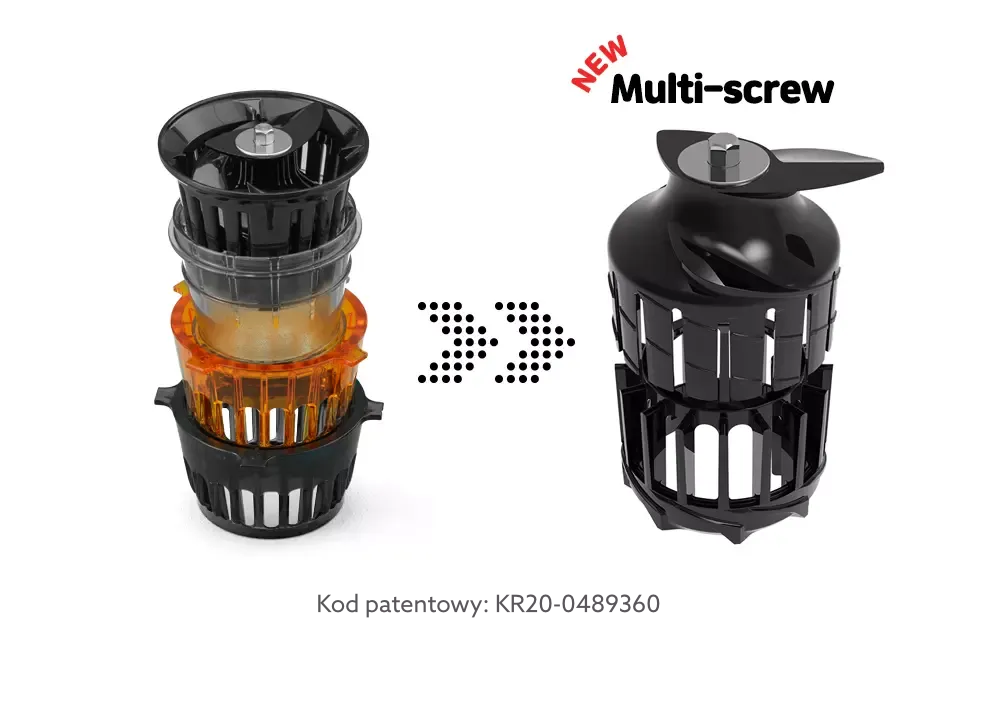 Wałek Multi-Screw SST z filtrem połączonym z wałkiem