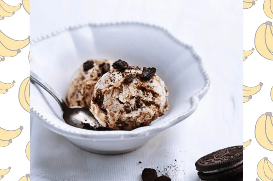 Lody bananowe z ciasteczkami Oreo
