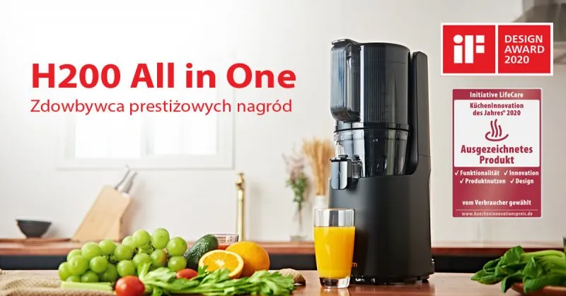 Hurom H200 All in One z nagrodami „KitchenInnovation of the Year®” i iF Design Award 2020